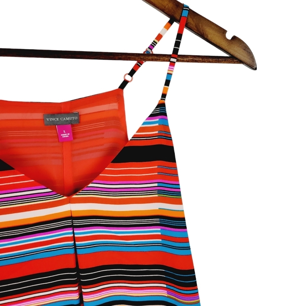 ❤️ Vince Camuto striped multicolored dress size L - Picture 7 of 14